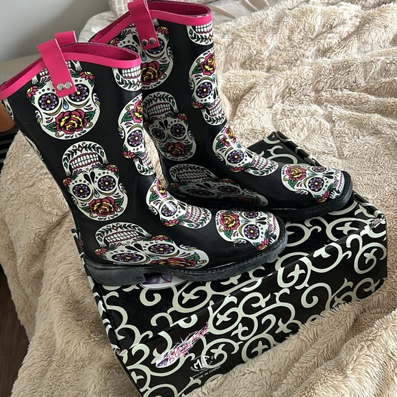 Blazin Roxx Skeleton Rain Boots - Picture 5 of 5